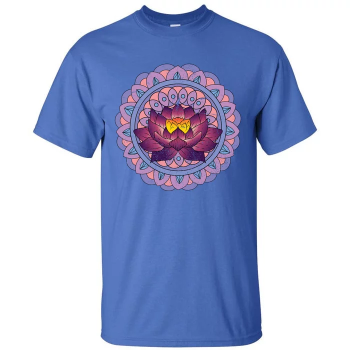 Buddhist Spiritual Yoga Art Flower Blossom Lotus Dala Gift Tall T-Shirt