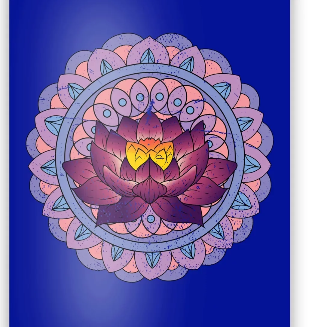 Buddhist Spiritual Yoga Art Flower Blossom Lotus Dala Gift Poster