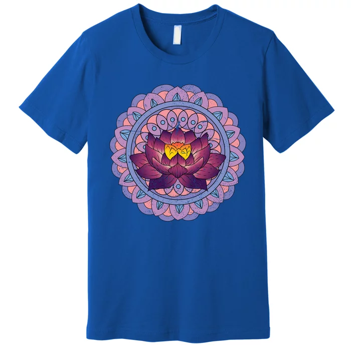 Buddhist Spiritual Yoga Art Flower Blossom Lotus Dala Gift Premium T-Shirt