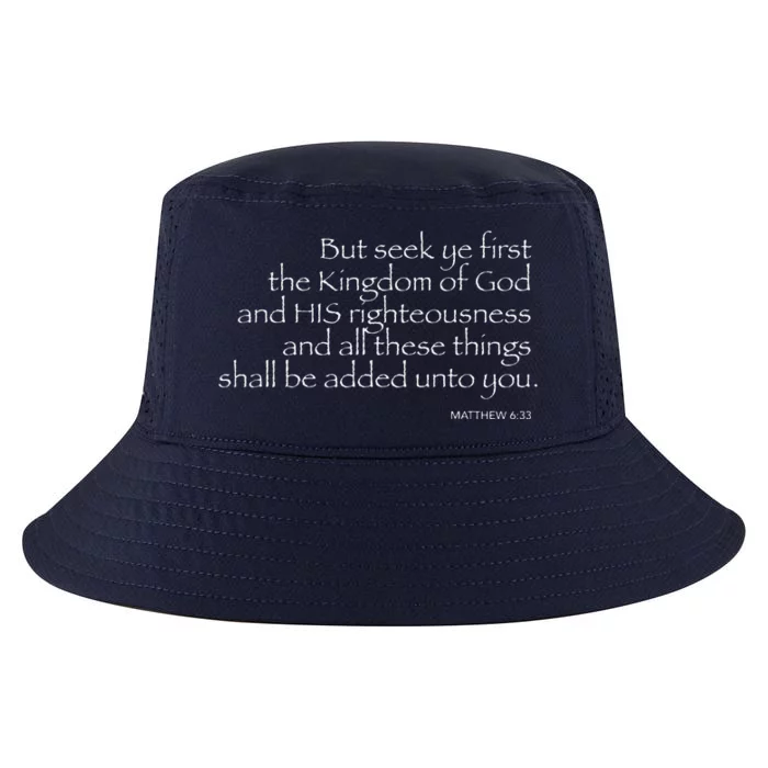 But seek ye FIRST... MATTHEW 633 Cool Comfort Performance Bucket Hat