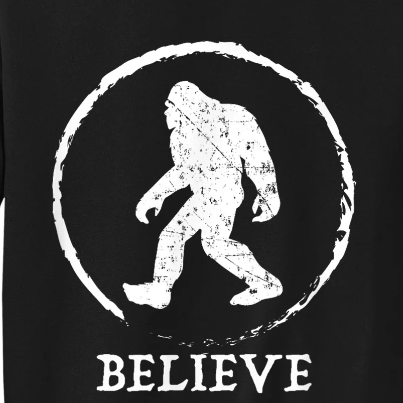 Bigfoot Sasquatch Yeti Believe Tall Sweatshirt