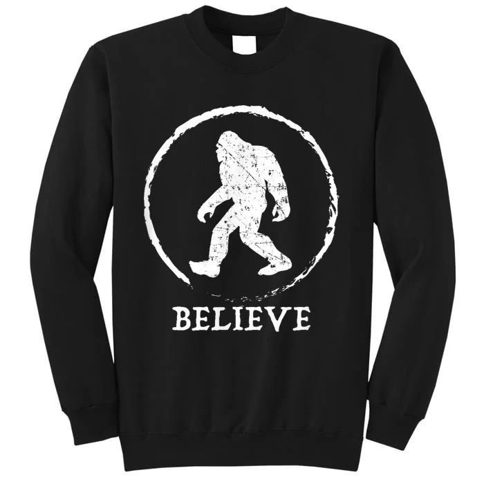 Bigfoot Sasquatch Yeti Believe Tall Sweatshirt