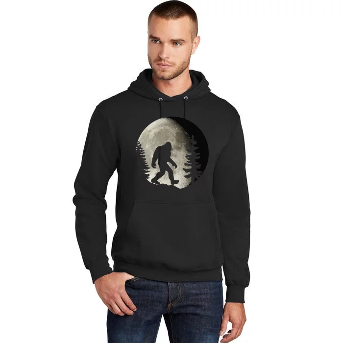 Bigfoot, Sasquatch, Yeti, Moon Tall Hoodie