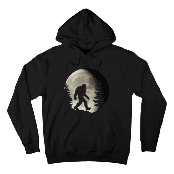 Bigfoot, Sasquatch, Yeti, Moon Tall Hoodie