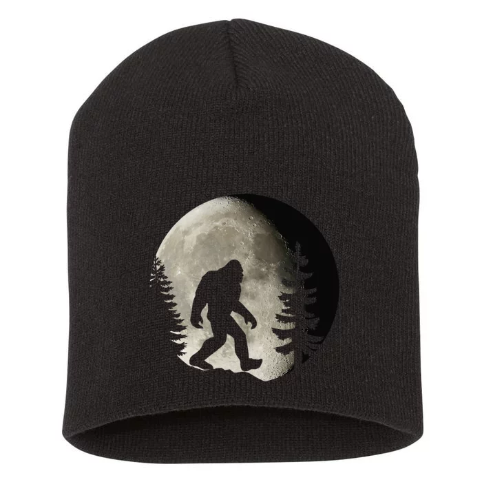 Bigfoot, Sasquatch, Yeti, Moon Short Acrylic Beanie