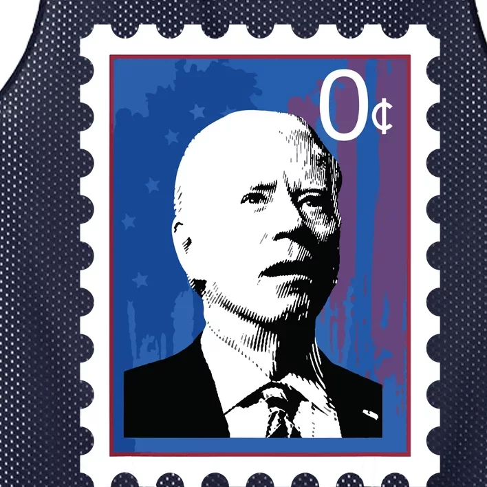 Biden Stamp Zero Sense Funny Joe 0 Cents President Mesh Reversible Basketball Jersey Tank