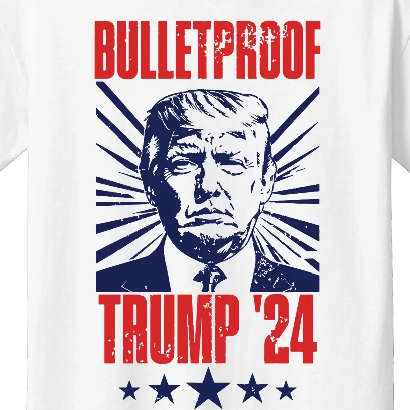 Bulletproof Trump 2024 Donald Trump Assassination Kids T-Shirt