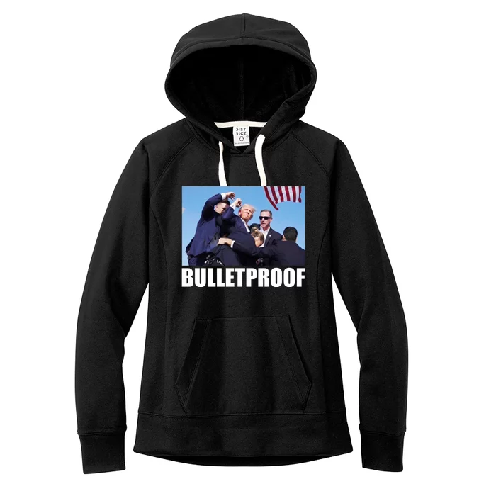 Bulletproof Trump 2024 Take America Back Pennsylvania Rally Women's Fleece Hoodie