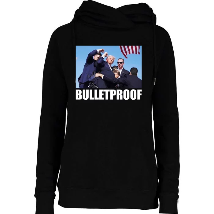 Bulletproof Trump 2024 Take America Back Pennsylvania Rally Womens Funnel Neck Pullover Hood