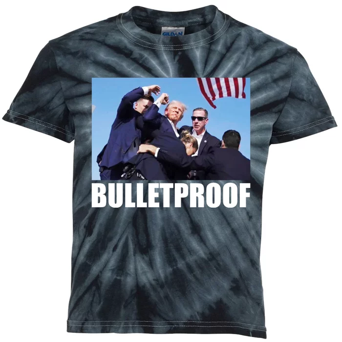 Bulletproof Trump 2024 Take America Back Pennsylvania Rally Kids Tie-Dye T-Shirt