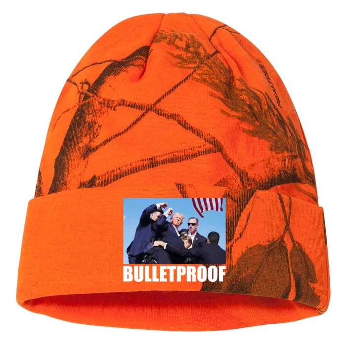 Bulletproof Trump 2024 Take America Back Pennsylvania Rally Kati - 12in Camo Beanie