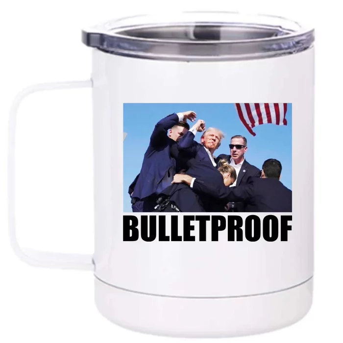 Bulletproof Trump 2024 Take America Back Pennsylvania Rally Front & Back 12oz Stainless Steel Tumbler Cup