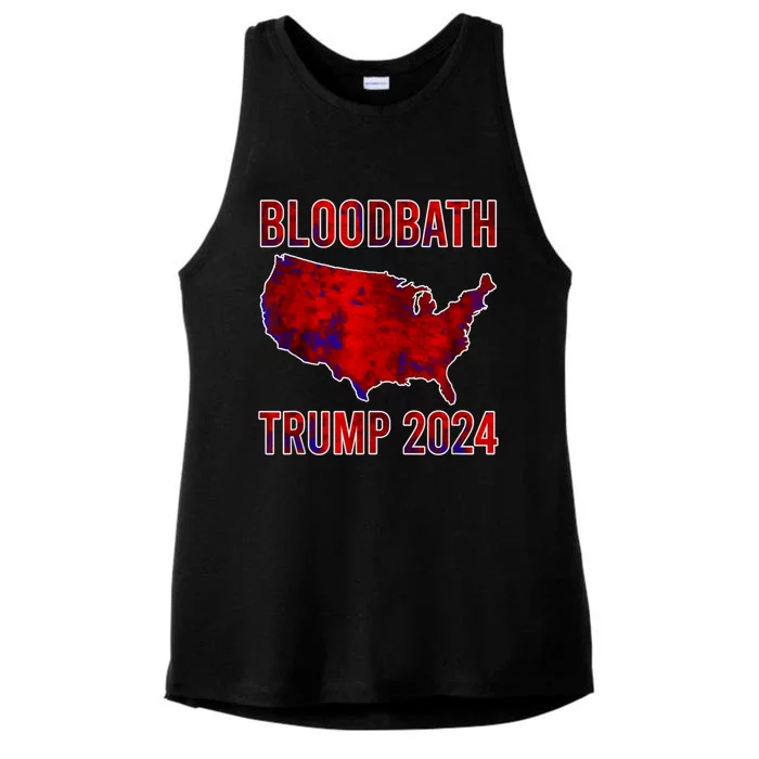 Bloodbath Trump 2024 Ladies Tri-Blend Wicking Tank