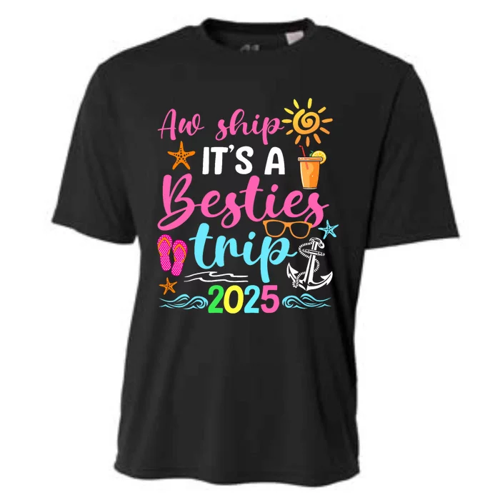 Besties Trip 2025 Friend Cruise Trip Summer Vacation Cooling Performance Crew T-Shirt