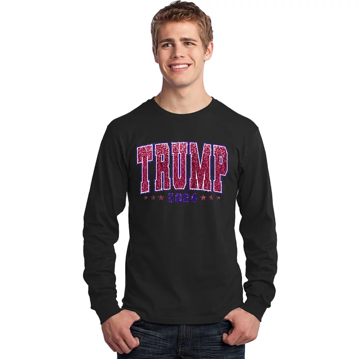 Bling Trump 2024 President Make America Trump Again Long Sleeve Shirt