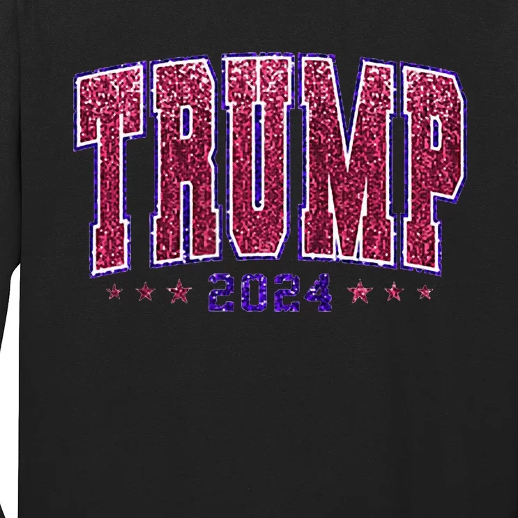 Bling Trump 2024 President Make America Trump Again Long Sleeve Shirt