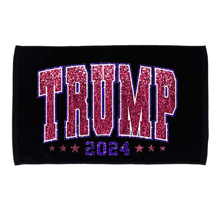 Bling Trump 2024 President Make America Trump Again Microfiber Hand Towel