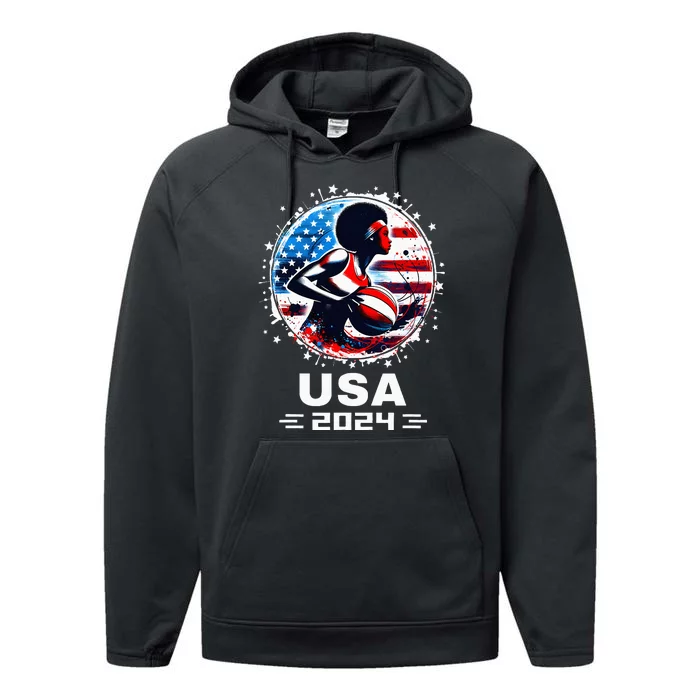 Basketball Team 2024 Basketball 2024 Usa Team 2024 Performance Fleece Hoodie