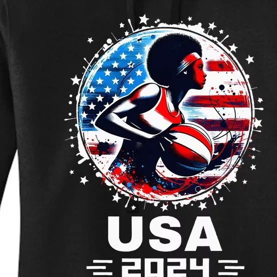 Basketball Team 2024 Basketball 2024 Usa Team 2024 Women's Pullover Hoodie