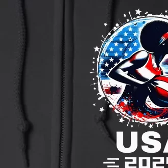 Basketball Team 2024 Basketball 2024 Usa Team 2024 Full Zip Hoodie