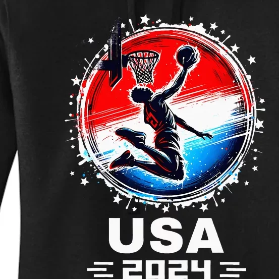 Basketball Team 2024 Basketball Apparel 2024 Usa Team 2024 Women's Pullover Hoodie