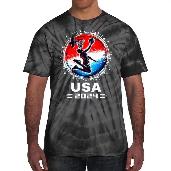 Basketball Team 2024 Basketball Apparel 2024 Usa Team 2024 Tie-Dye T-Shirt