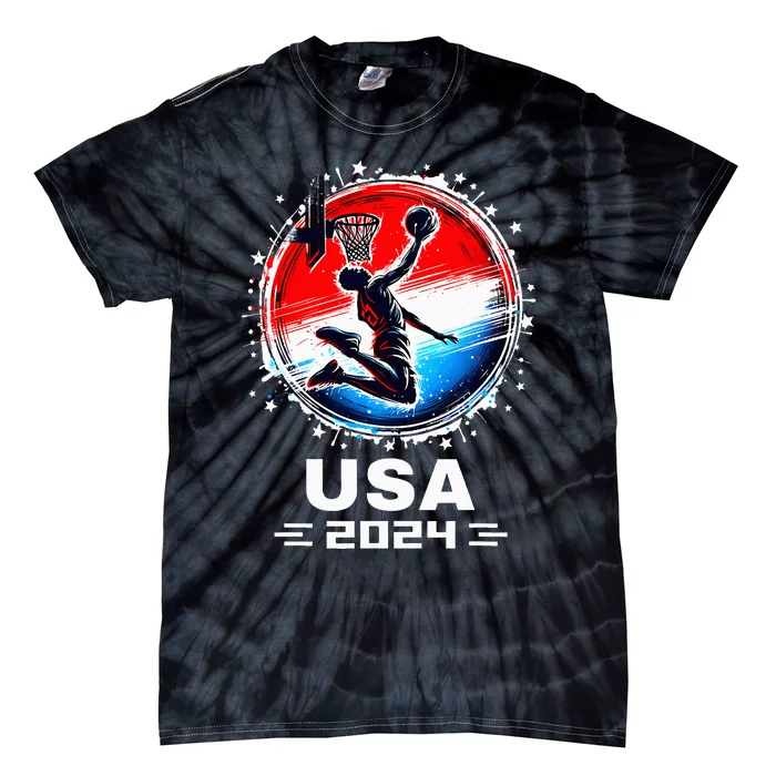 Basketball Team 2024 Basketball Apparel 2024 Usa Team 2024 Tie-Dye T-Shirt