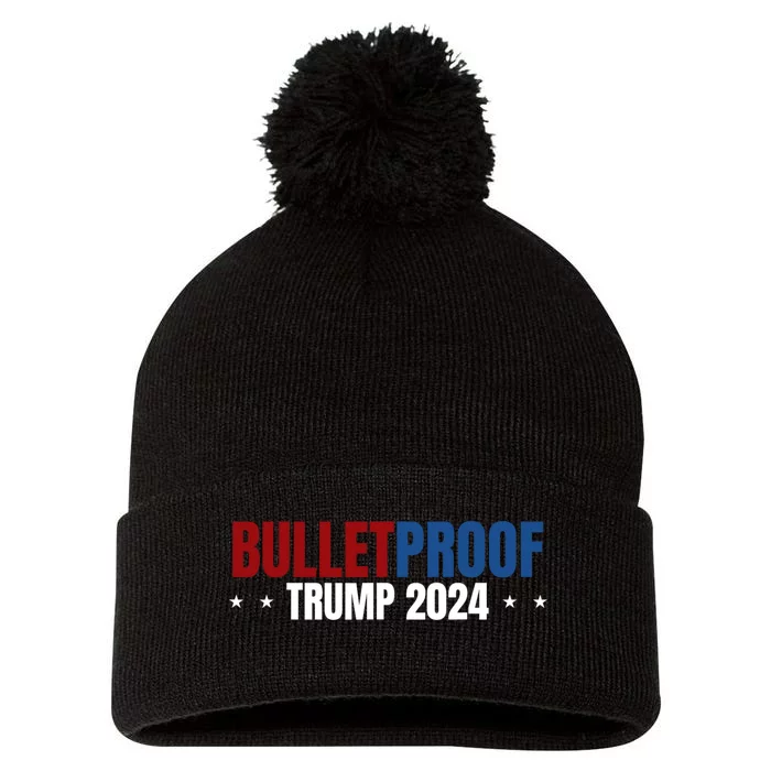 Bulletproof Trump 2024 Pom Pom 12in Knit Beanie