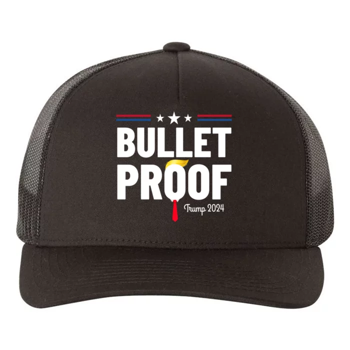 Bulletproof Trump 2024 Yupoong Adult 5-Panel Trucker Hat