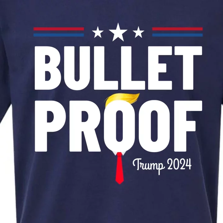 Bulletproof Trump 2024 Sueded Cloud Jersey T-Shirt