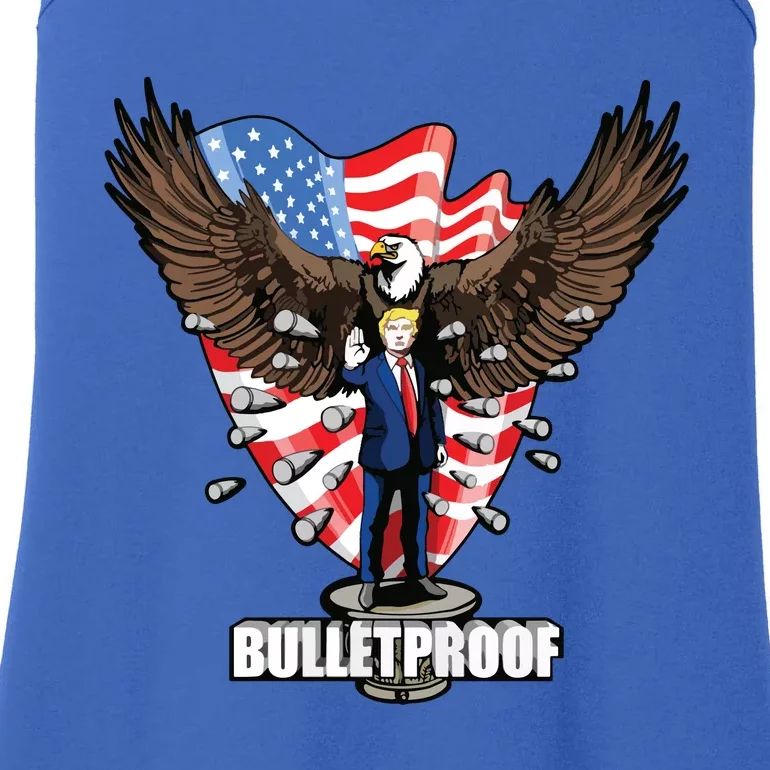 Bulletproof Trump 2024 Trump 2024 Merica Election Usa Flag Ladies Essential Tank