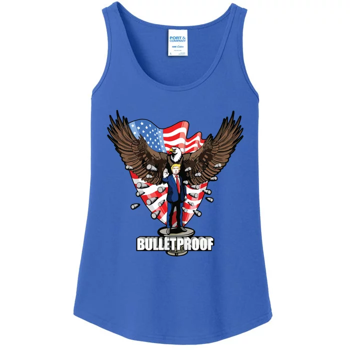 Bulletproof Trump 2024 Trump 2024 Merica Election Usa Flag Ladies Essential Tank