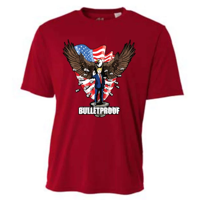 Bulletproof Trump 2024 Trump 2024 Merica Election Usa Flag Cooling Performance Crew T-Shirt