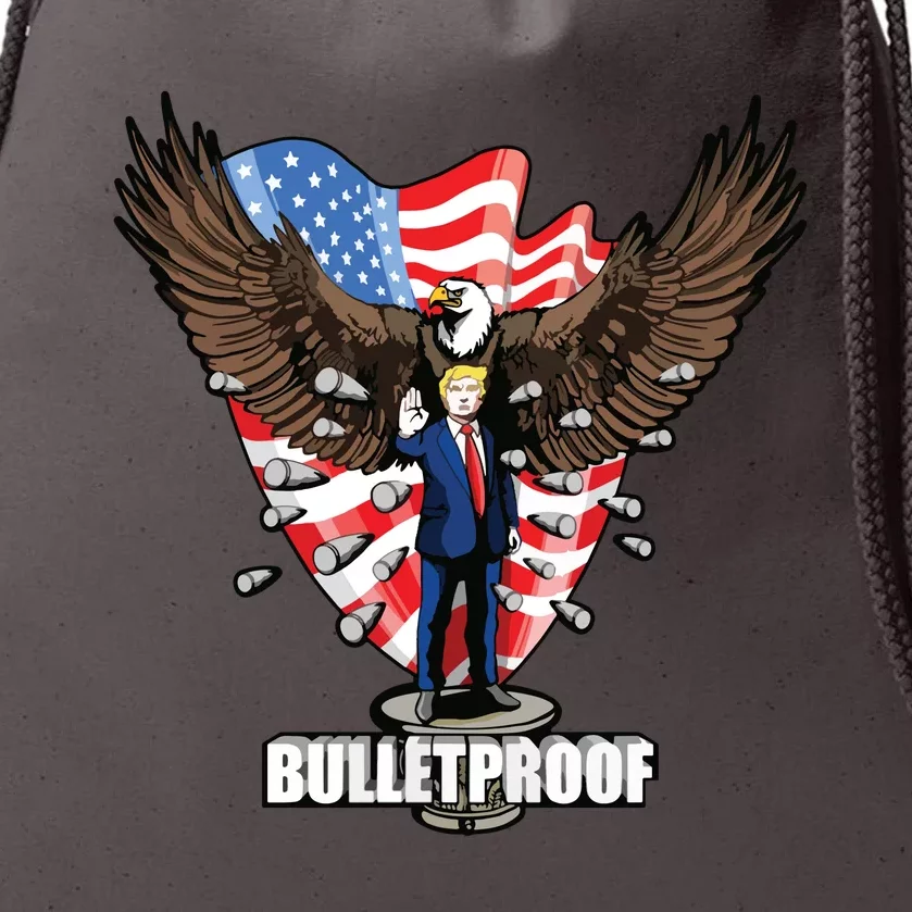 Bulletproof Trump 2024 Trump 2024 Merica Election Usa Flag Drawstring Bag