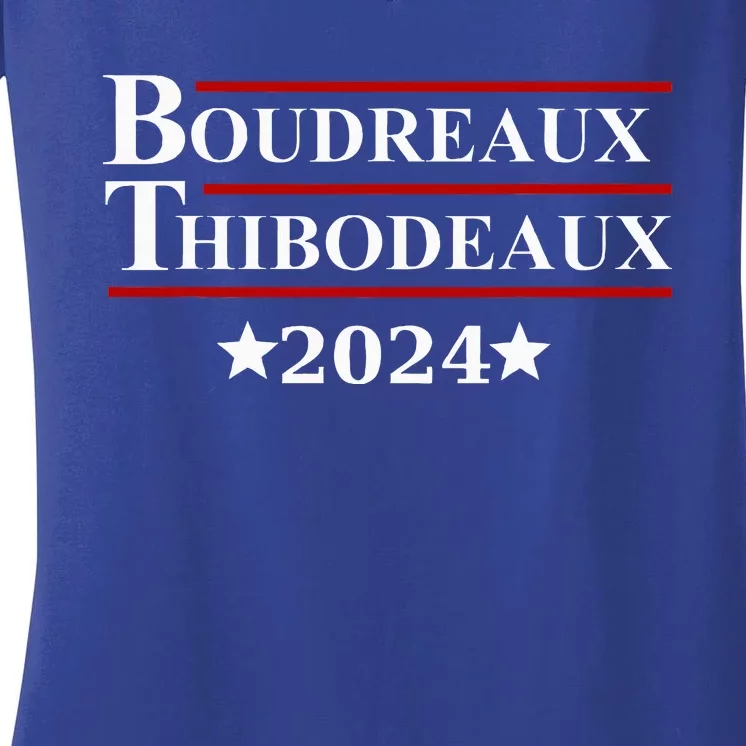 Boudreaux & Thibodeaux 2024 Election Women's V-Neck T-Shirt