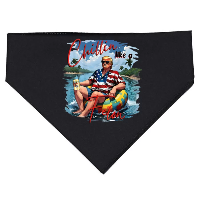 Ban Trump 2024 Drinking Beer 2 Side USA-Made Doggie Bandana