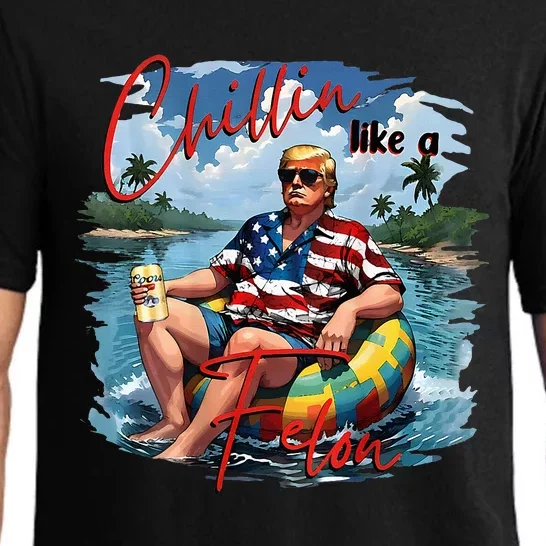 Ban Trump 2024 Drinking Beer 2 Side Pajama Set