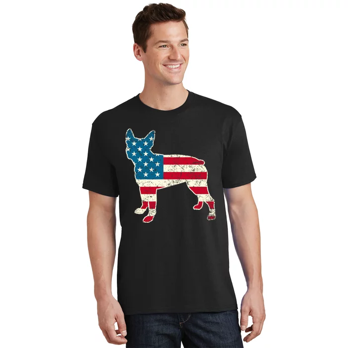 Boston Terrier 4th Of July American Flag Dog Lover T-Shirt