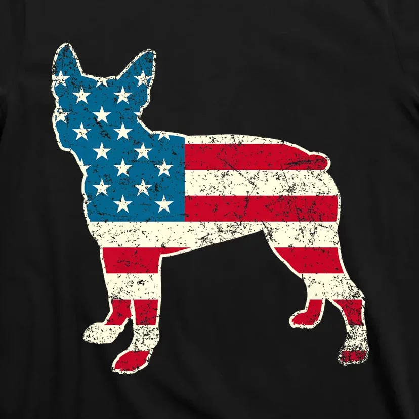 Boston Terrier 4th Of July American Flag Dog Lover T-Shirt