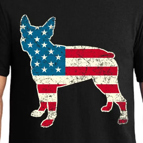 Boston Terrier 4th Of July American Flag Dog Lover Pajama Set