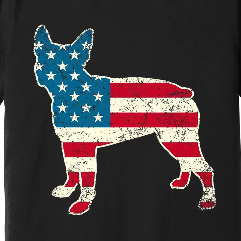 Boston Terrier 4th Of July American Flag Dog Lover Premium T-Shirt