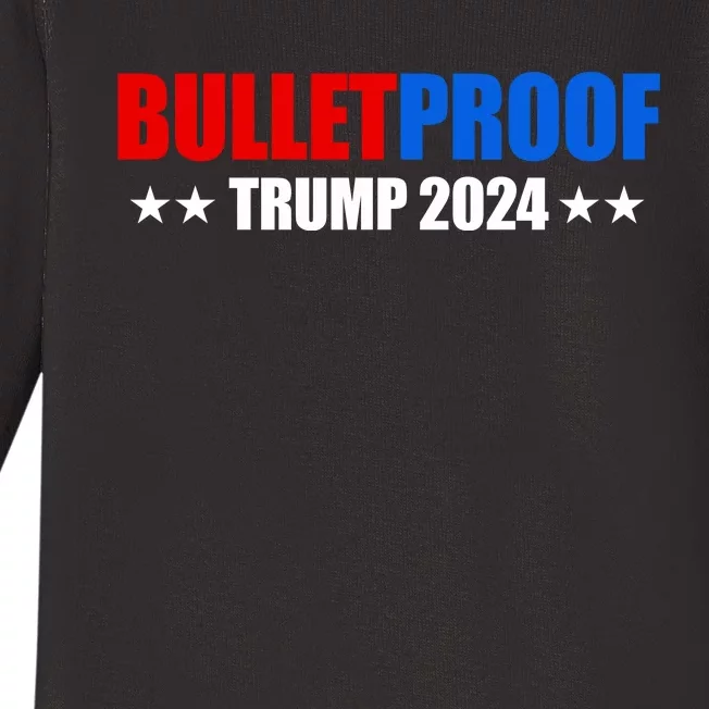 Bulletproof Trump 47 Patriotic Baby Long Sleeve Bodysuit