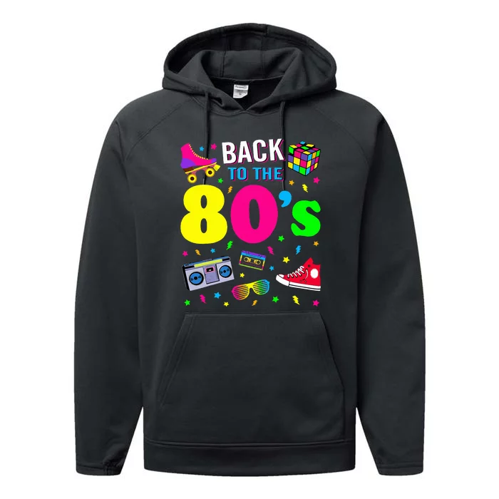 Back To 80S 1980s Vintage Retro Eighties Costume Performance Fleece Hoodie