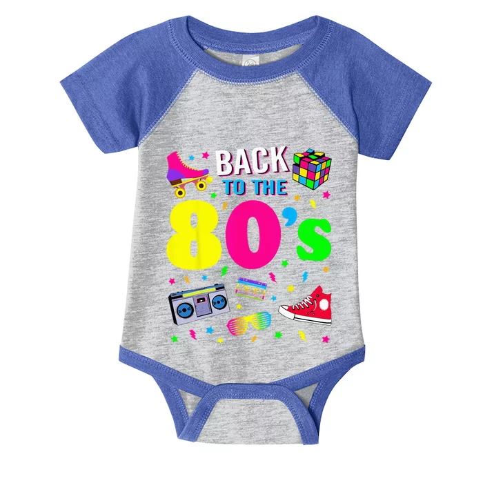 Back To 80s 1980s Vintage Retro Eighties Costume Party Gift Infant Baby Jersey Bodysuit