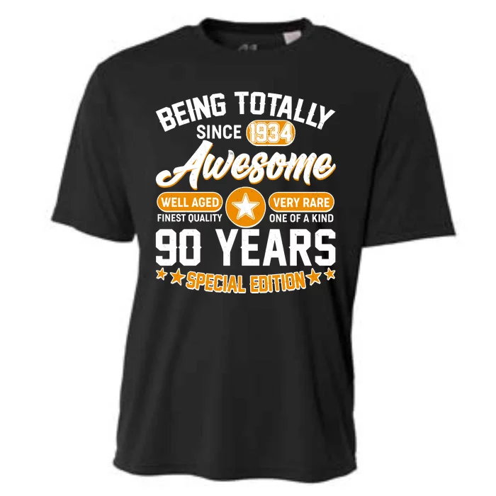 Being Totally Awesome Special Edition Since 1934 90 Years Birthday Cooling Performance Crew T-Shirt