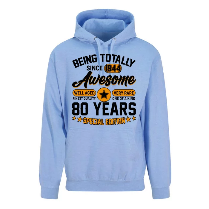 Being Totally Awesome Special Edition Since 1944 80 Years Birthday Unisex Surf Hoodie