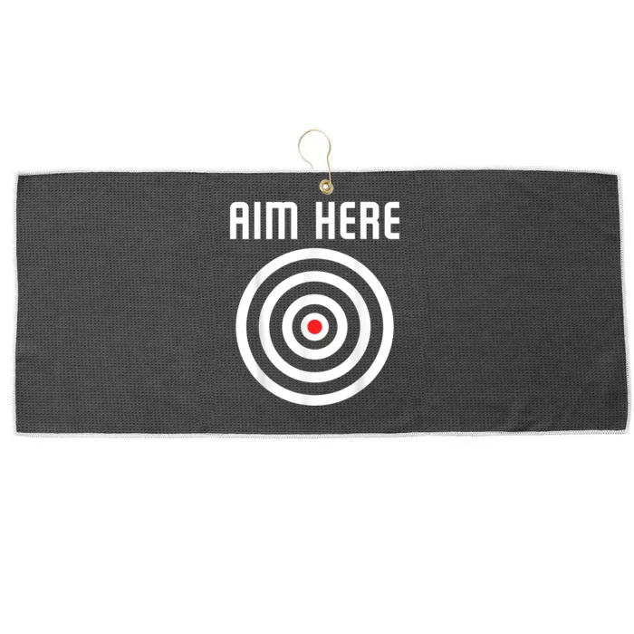 Bullseye Target Aim Here Darts Players Shooting Large Microfiber Waffle Golf Towel