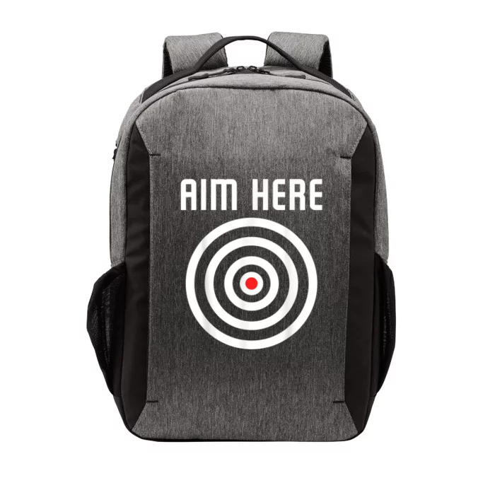 Bullseye Target Aim Here Darts Players Shooting Vector Backpack