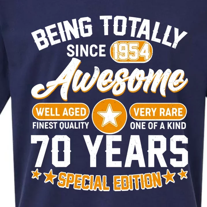 Being Totally Awesome Special Edition Since 1954 70 Years Birthday Sueded Cloud Jersey T-Shirt