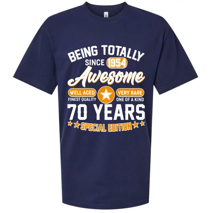 Being Totally Awesome Special Edition Since 1954 70 Years Birthday Sueded Cloud Jersey T-Shirt